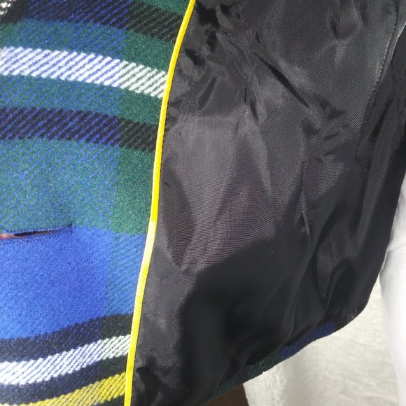 For Cynthia Wool Plaid Blue Jacket Coat Women's Size M - Picture 11 of 13